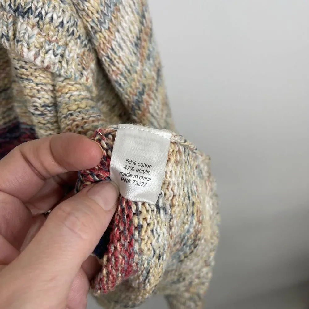 Sonoma Womens Open Front‎ Cardigan Size M Sleeveless Boho Chunky Knit - Picture 3 of 5